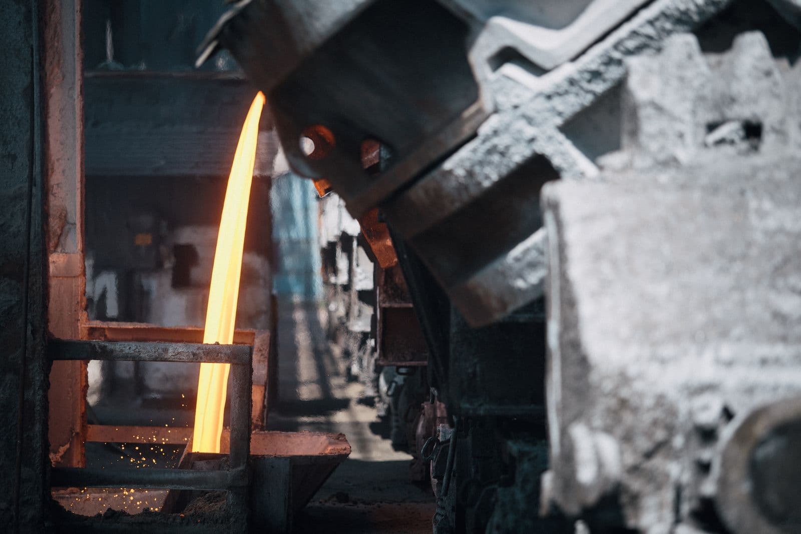 Molten metal handled in a steelworks ladle